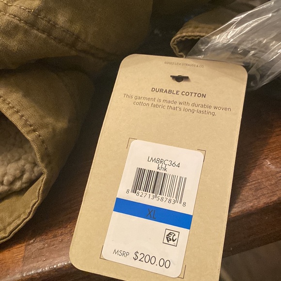 New Levi’s mens cotton hooded military jacket size XL - Picture 7 of 7